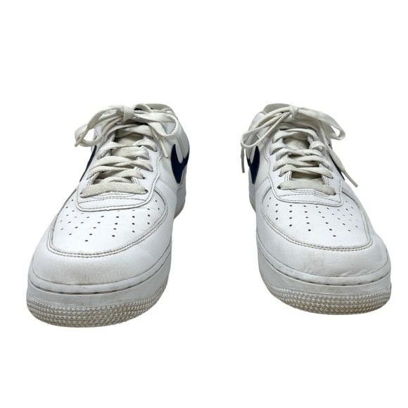 Nike sneakers Air Force 1 Low White 10 mens 2020 CJ1607-100 midnight navy shoes - Picture 4 of 11